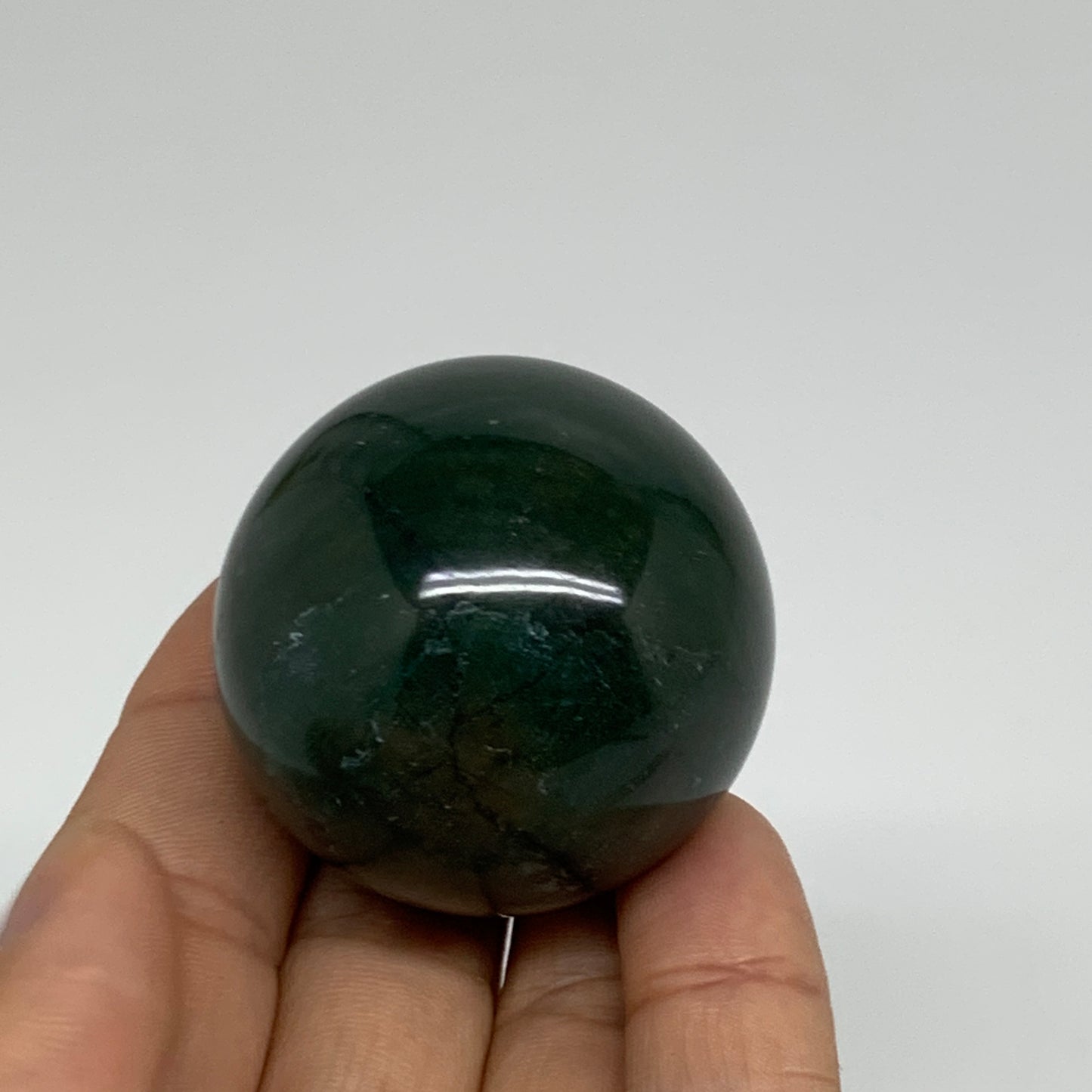 95g, 1.6"(40mm) Green Zade Stone Sphere Gemstone,Healing Crystal, B35254