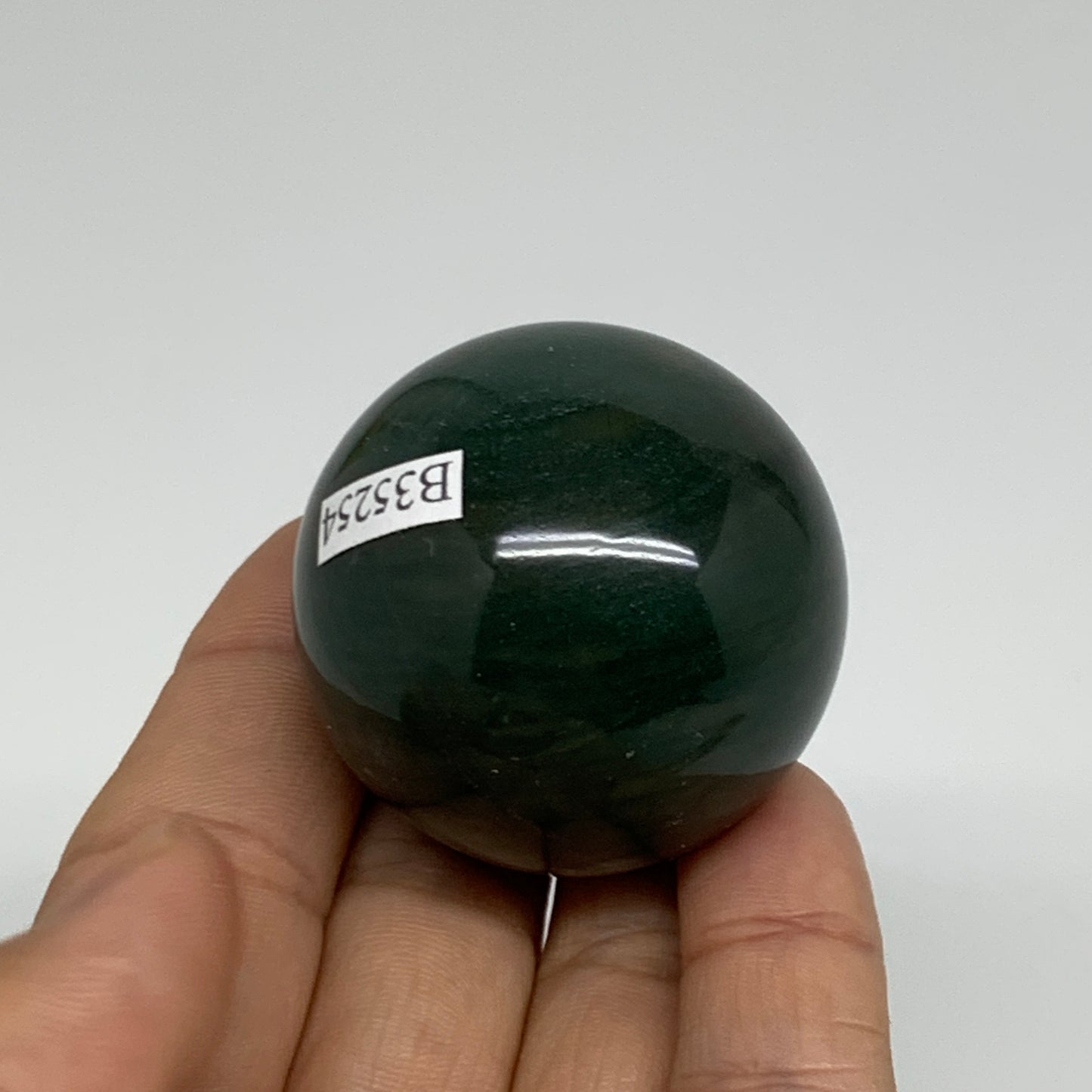 95g, 1.6"(40mm) Green Zade Stone Sphere Gemstone,Healing Crystal, B35254