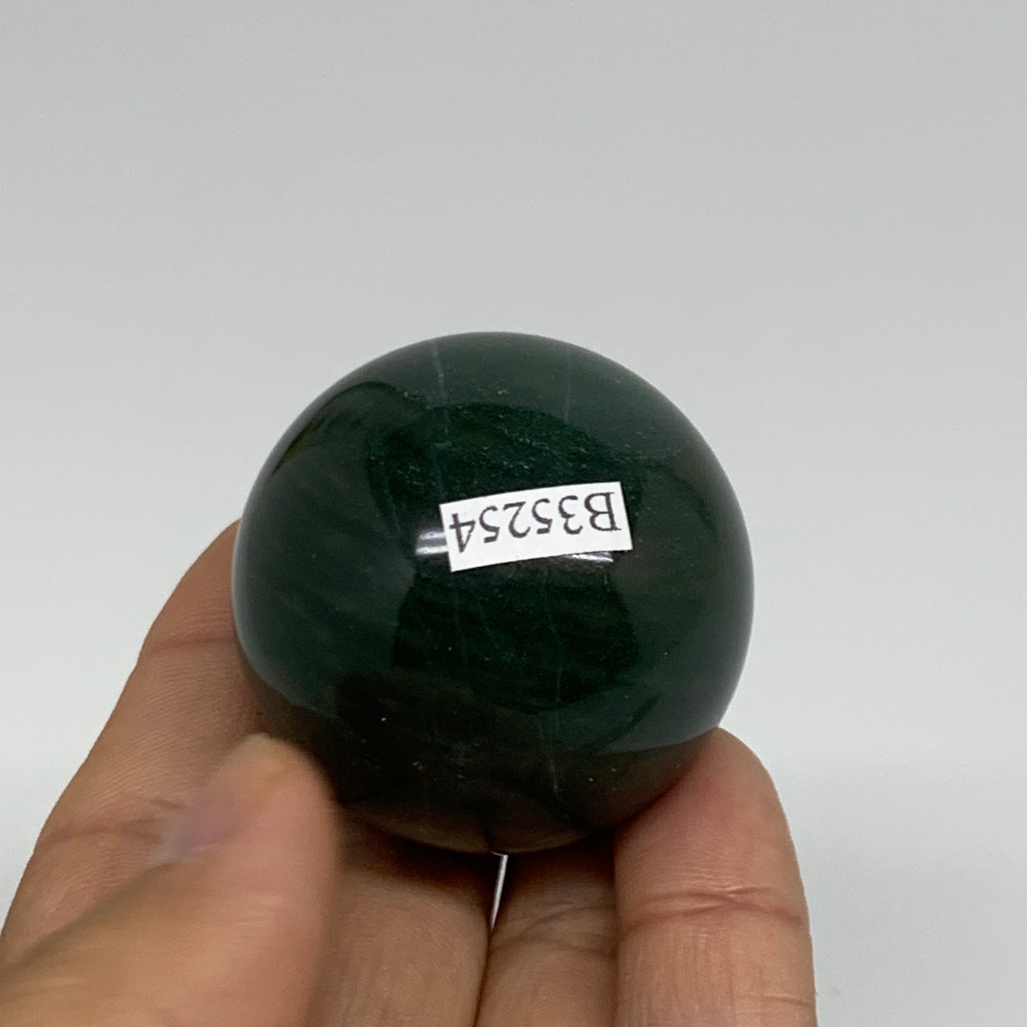 95g, 1.6"(40mm) Green Zade Stone Sphere Gemstone,Healing Crystal, B35254