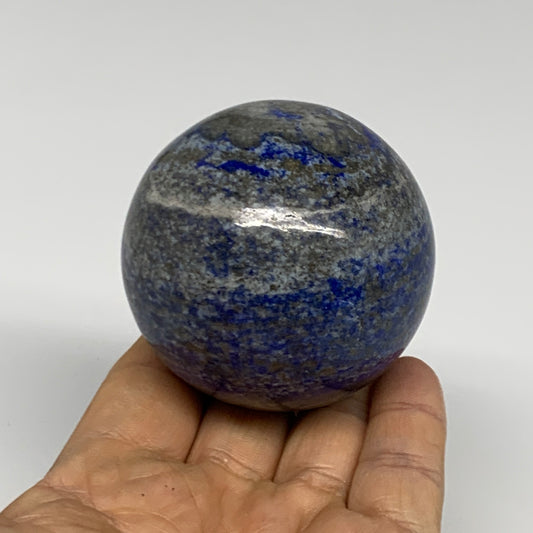 0.72 lbs, 2.3" (59mm), Lapis Lazuli Sphere Ball Gemstone @Afghanistan, B33148