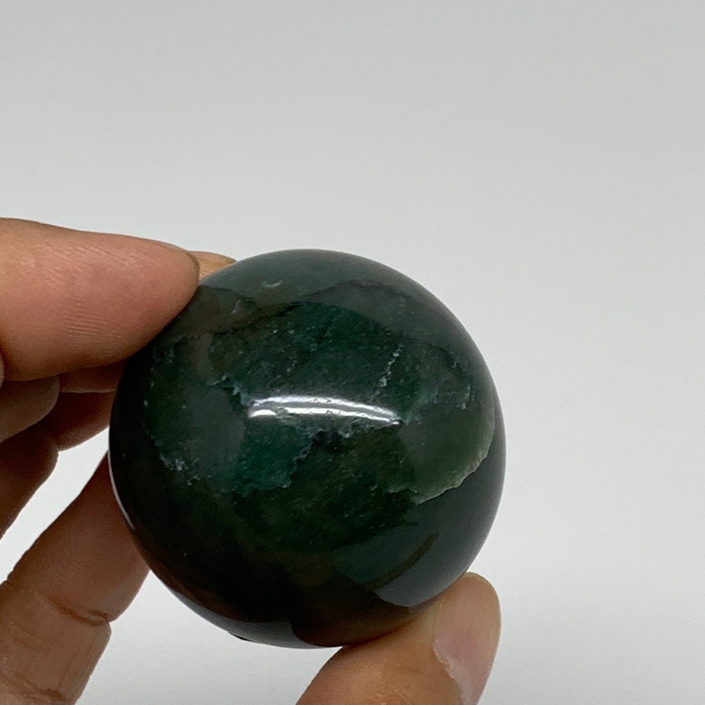 95g, 1.6"(40mm) Green Zade Stone Sphere Gemstone,Healing Crystal, B35254