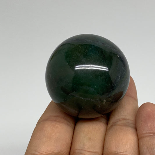 107.8g, 1.7"(42mm) Green Zade Stone Sphere Gemstone,Healing Crystal, B35256