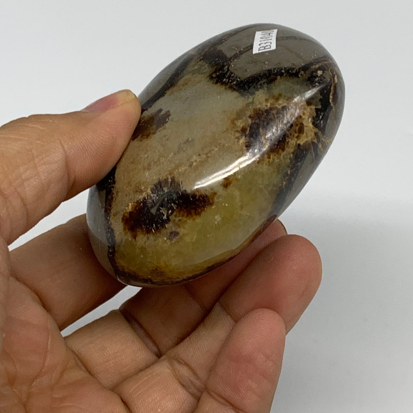 0.49 lbs, 2.5"x2.9"x1.3" Septarian Nodules Heart Polished Healing Crystal, B3104