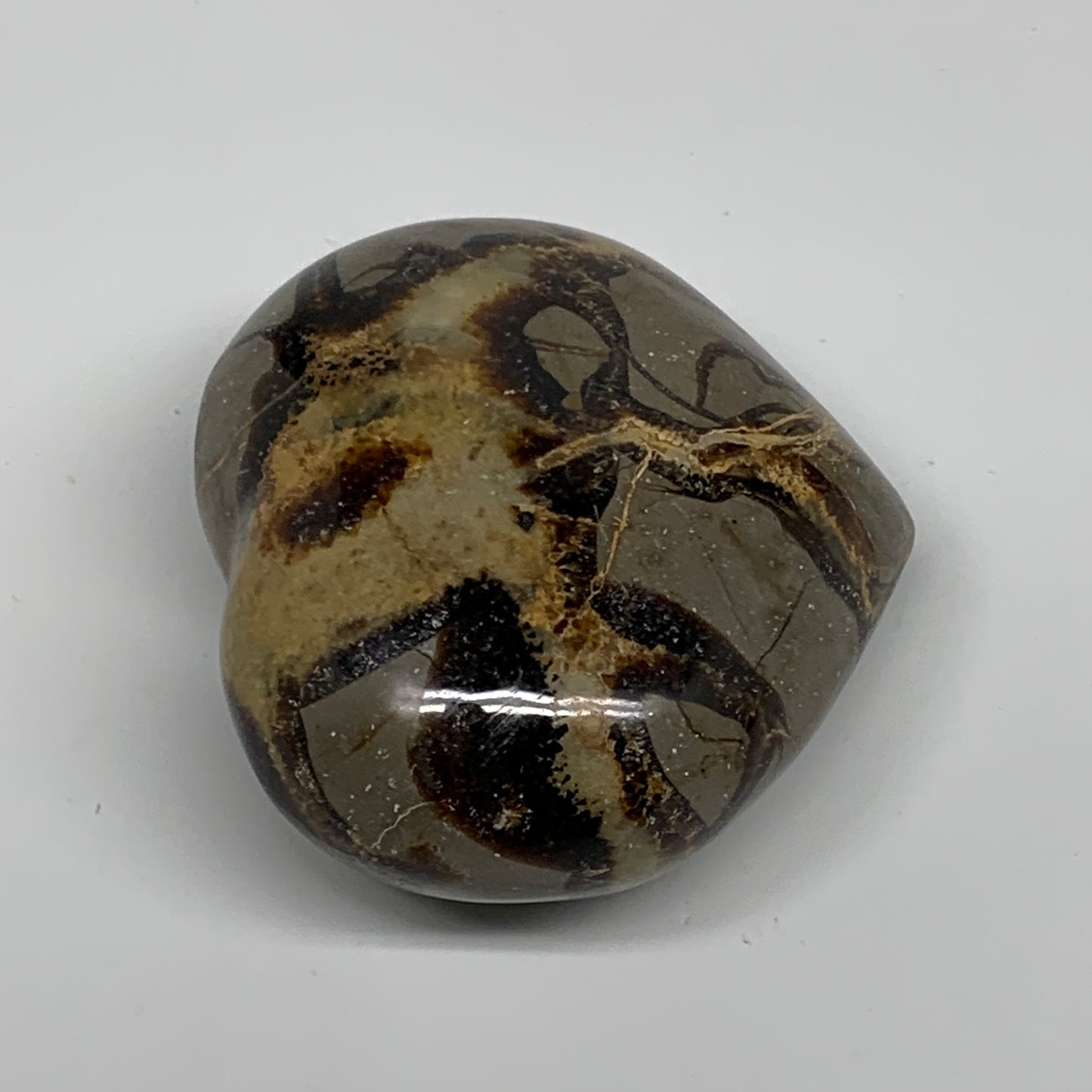 0.49 lbs, 2.5"x2.9"x1.3" Septarian Nodules Heart Polished Healing Crystal, B3104