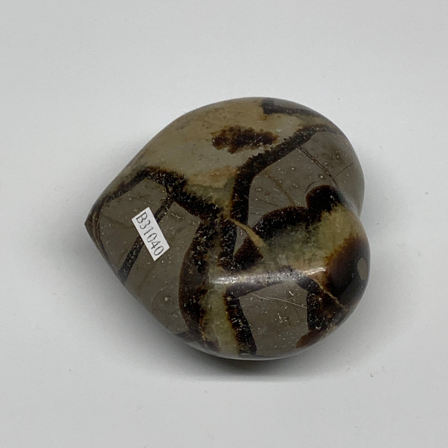 0.49 lbs, 2.5"x2.9"x1.3" Septarian Nodules Heart Polished Healing Crystal, B3104