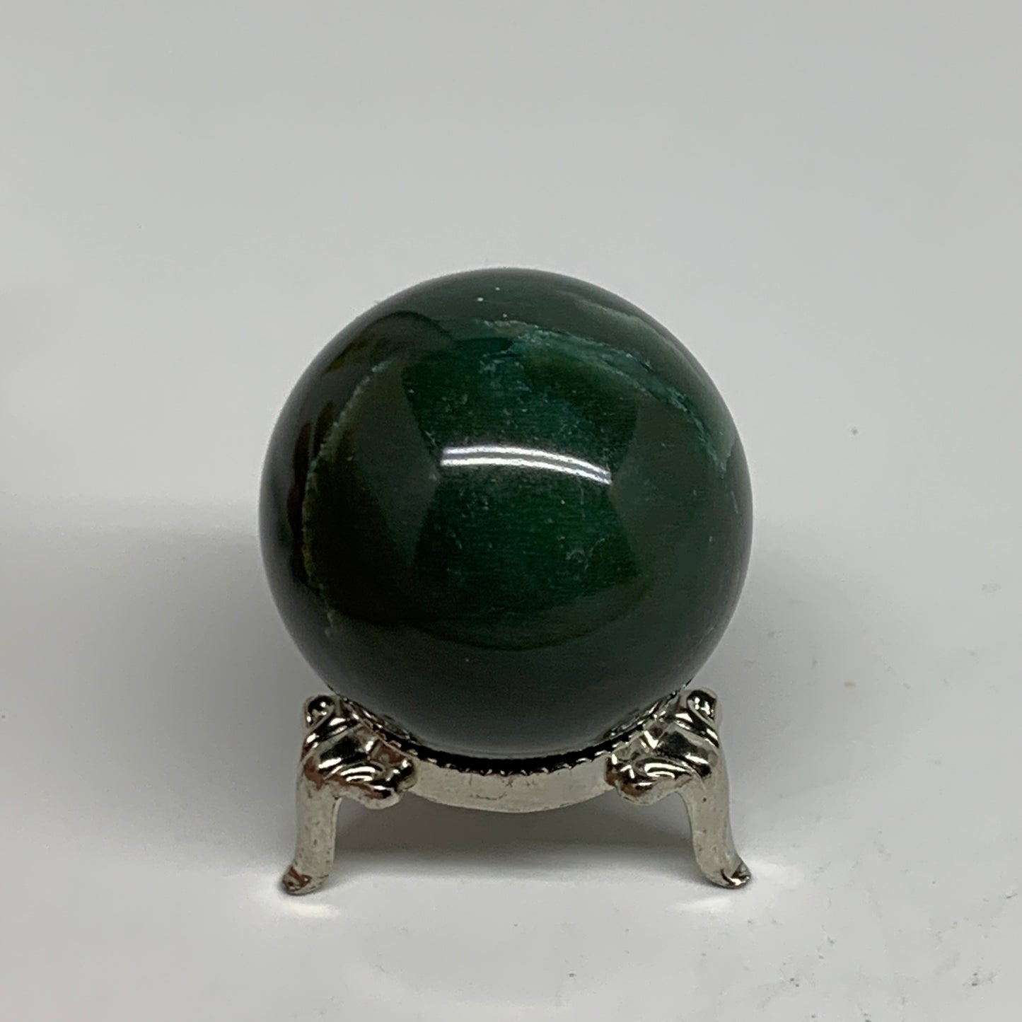 104.8g, 1.7"(42mm) Green Zade Stone Sphere Gemstone,Healing Crystal, B35257