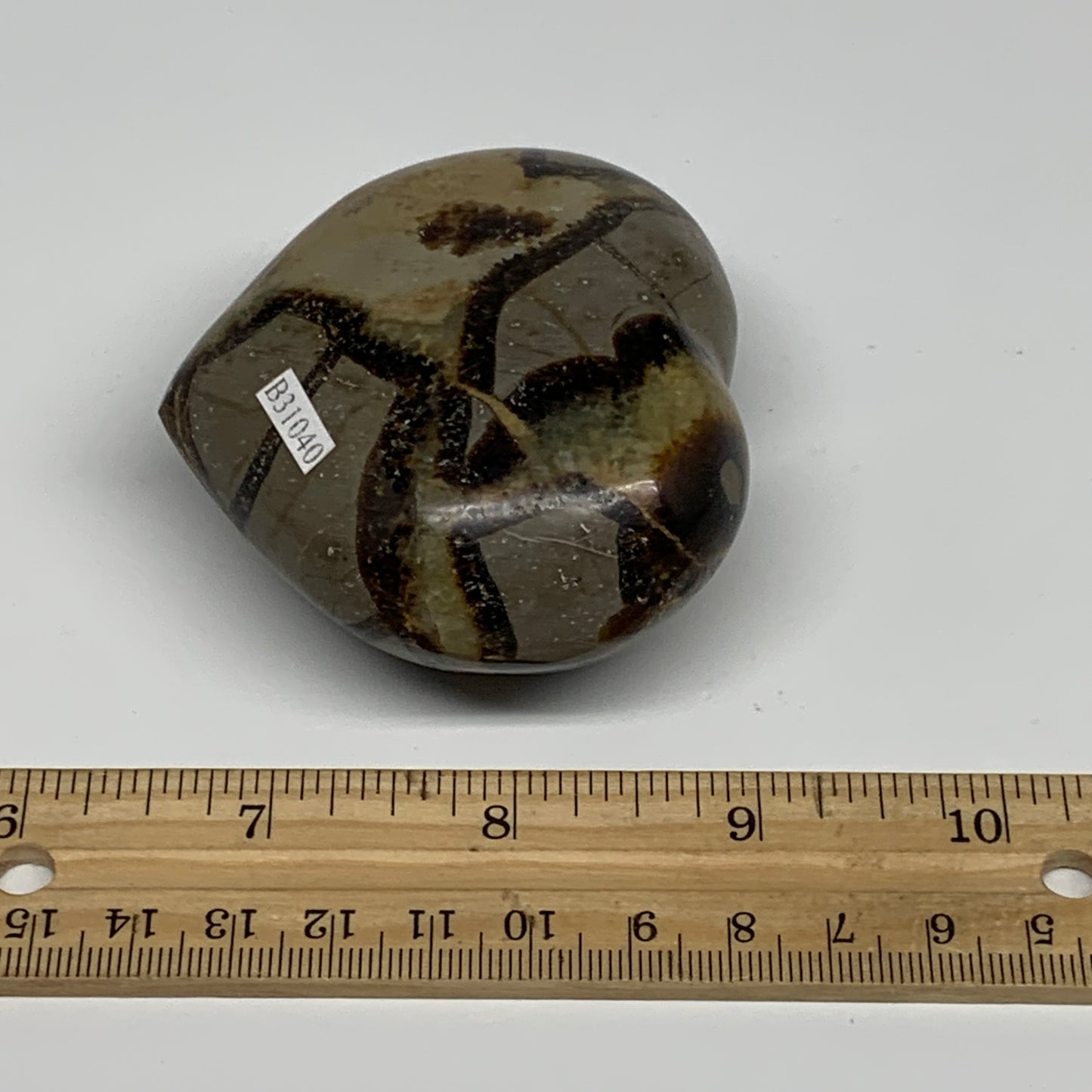 0.49 lbs, 2.5"x2.9"x1.3" Septarian Nodules Heart Polished Healing Crystal, B3104