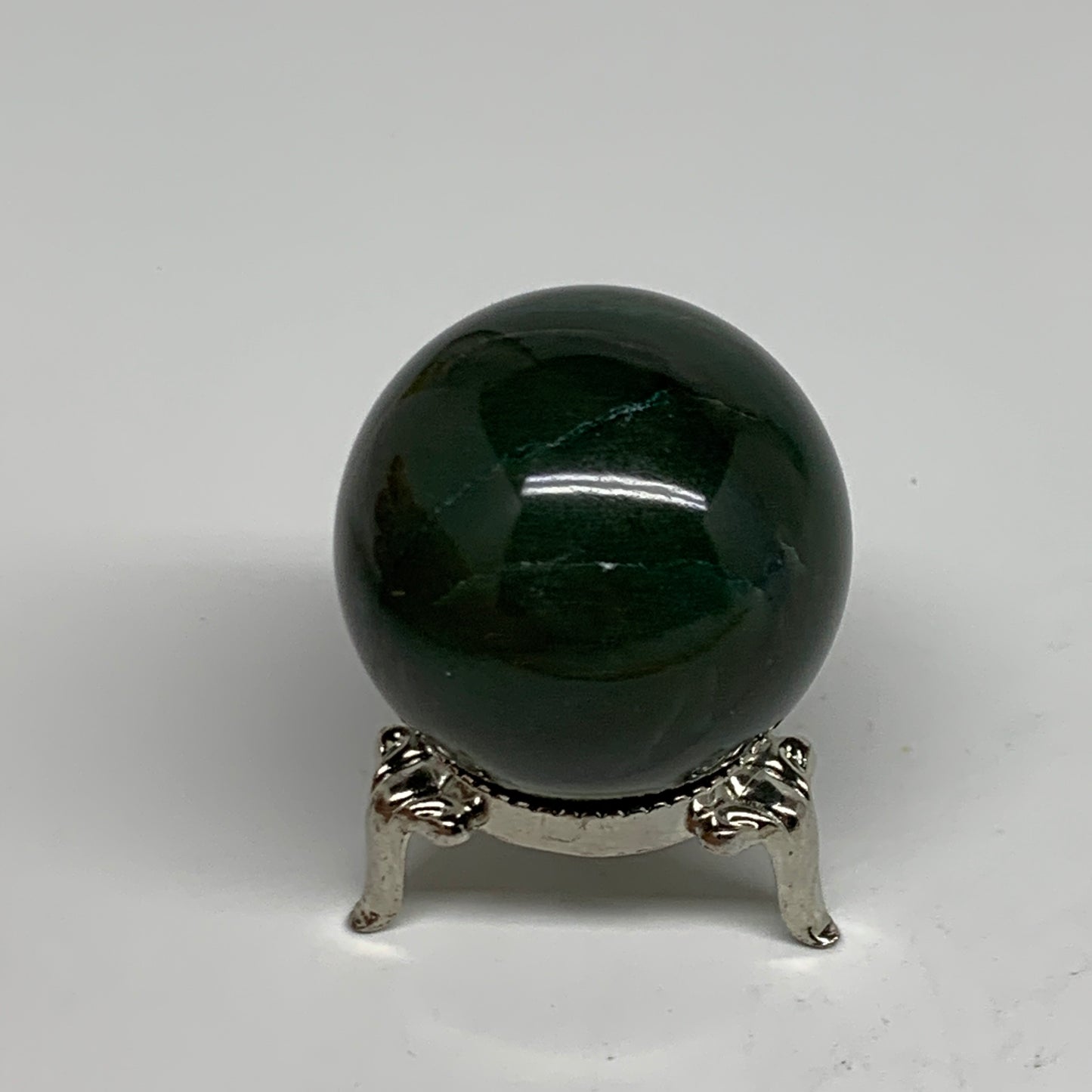 104.8g, 1.7"(42mm) Green Zade Stone Sphere Gemstone,Healing Crystal, B35257