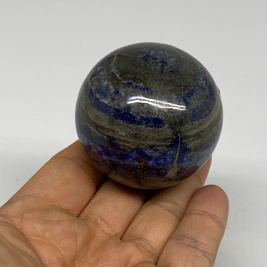 0.46 lbs, 2" (50mm), Lapis Lazuli Sphere Ball Gemstone @Afghanistan, B33152