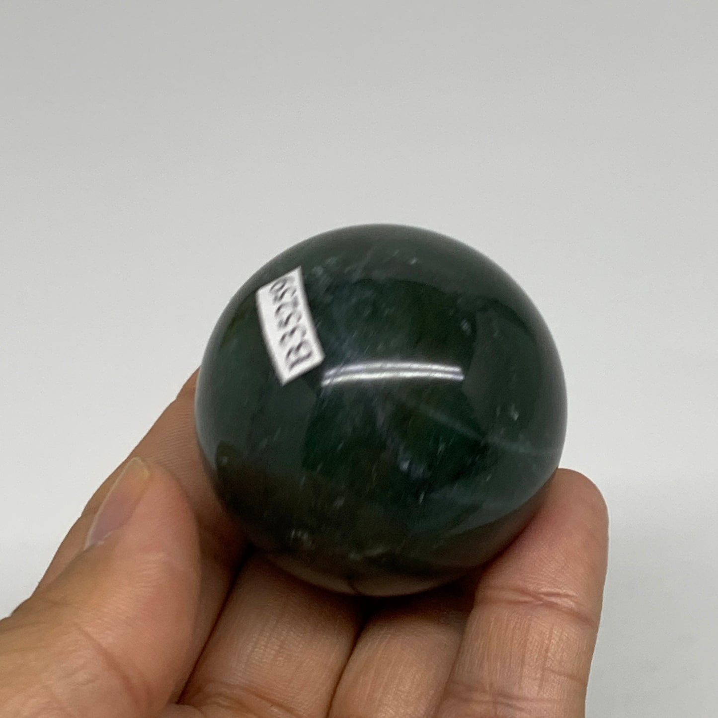 107.5g, 1.7"(42mm) Green Zade Stone Sphere Gemstone,Healing Crystal, B35259