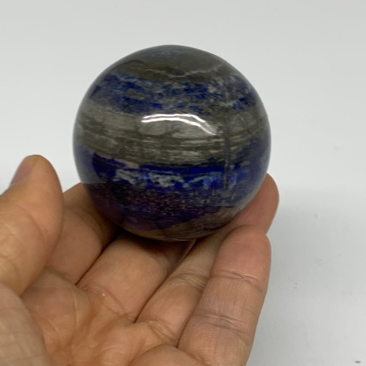 0.46 lbs, 2" (50mm), Lapis Lazuli Sphere Ball Gemstone @Afghanistan, B33152