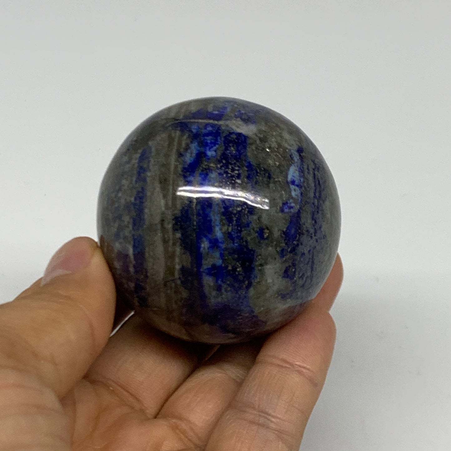 0.46 lbs, 2" (50mm), Lapis Lazuli Sphere Ball Gemstone @Afghanistan, B33152