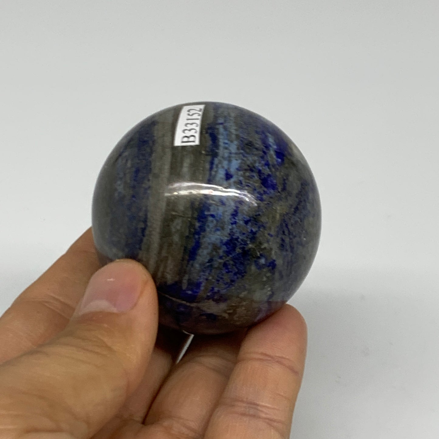 0.46 lbs, 2" (50mm), Lapis Lazuli Sphere Ball Gemstone @Afghanistan, B33152