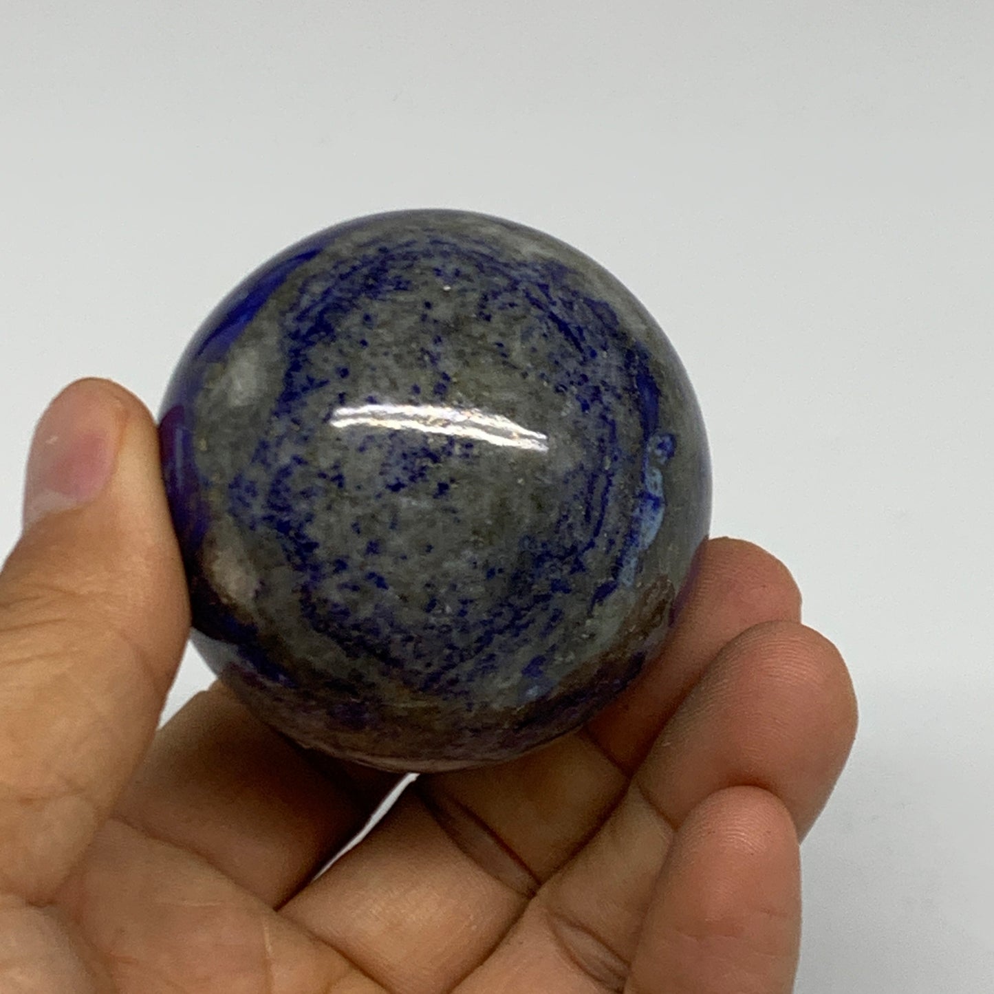 0.46 lbs, 2" (50mm), Lapis Lazuli Sphere Ball Gemstone @Afghanistan, B33152