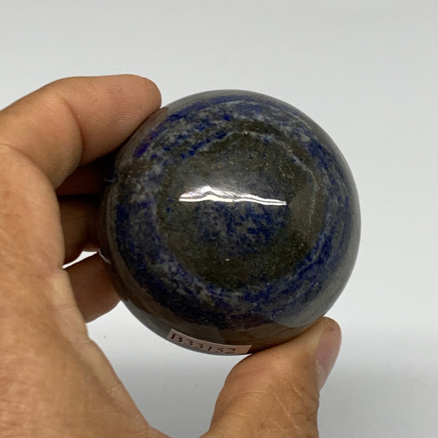 0.46 lbs, 2" (50mm), Lapis Lazuli Sphere Ball Gemstone @Afghanistan, B33152