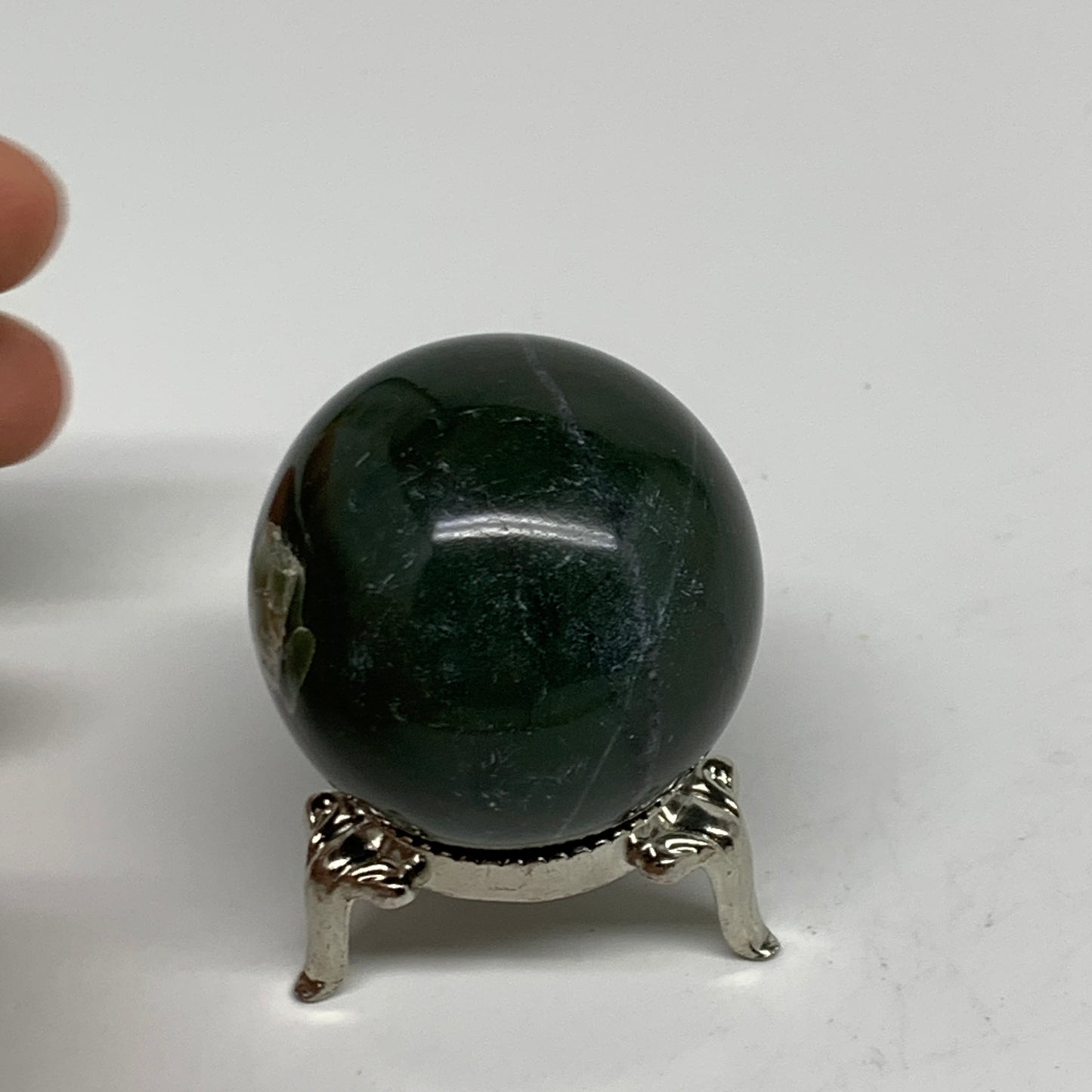 107.5g, 1.7"(42mm) Green Zade Stone Sphere Gemstone,Healing Crystal, B35259