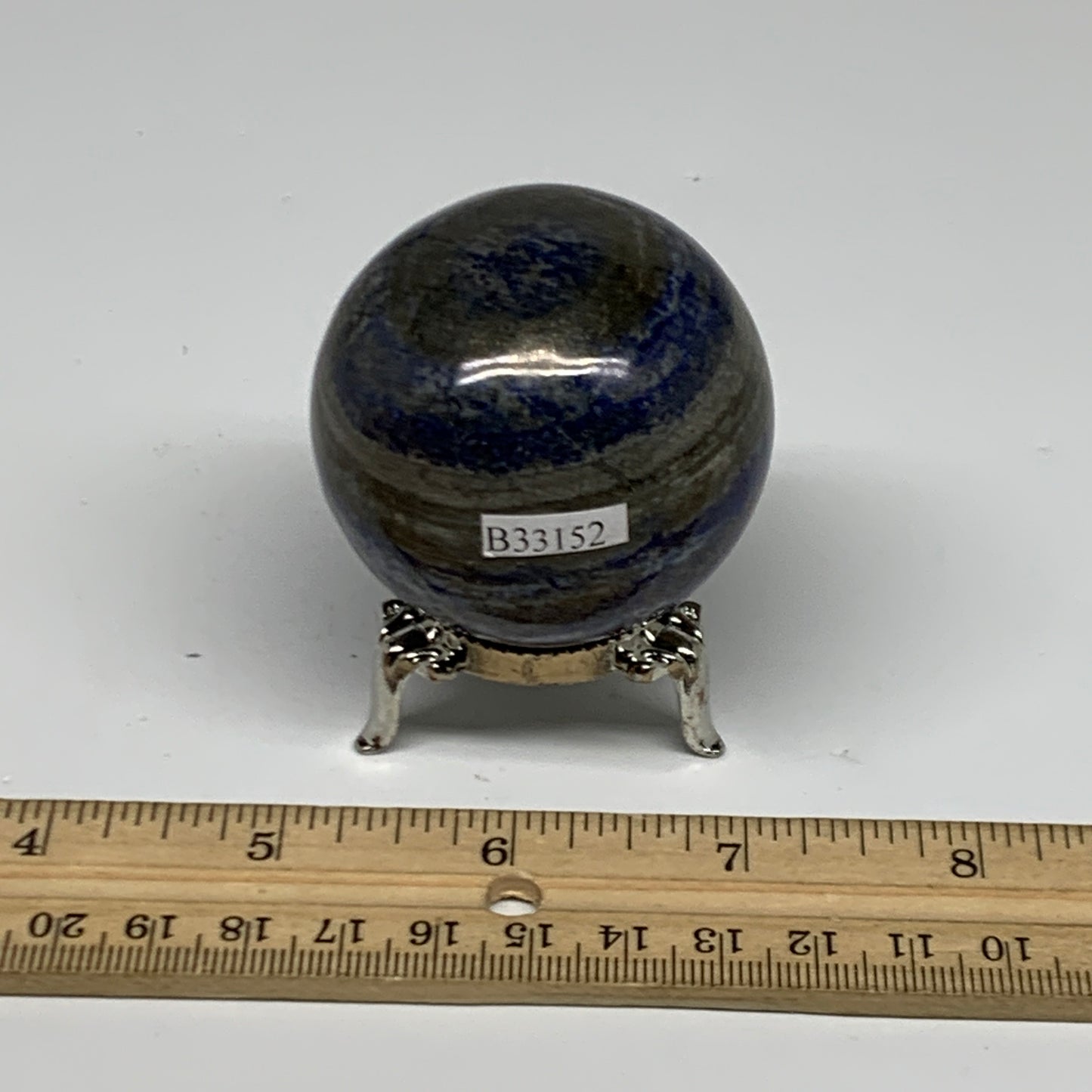 0.46 lbs, 2" (50mm), Lapis Lazuli Sphere Ball Gemstone @Afghanistan, B33152