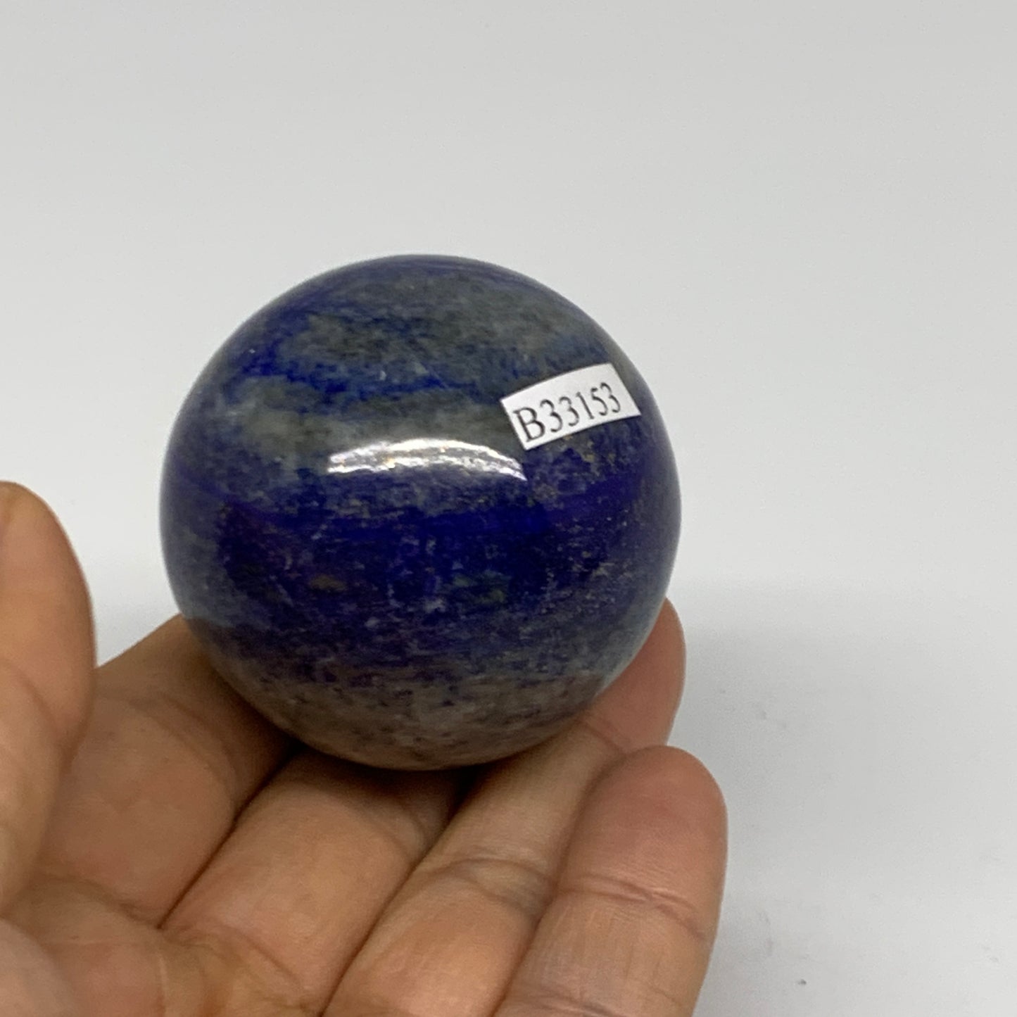 0.37 lbs, 1.9" (47mm), Lapis Lazuli Sphere Ball Gemstone @Afghanistan, B33153