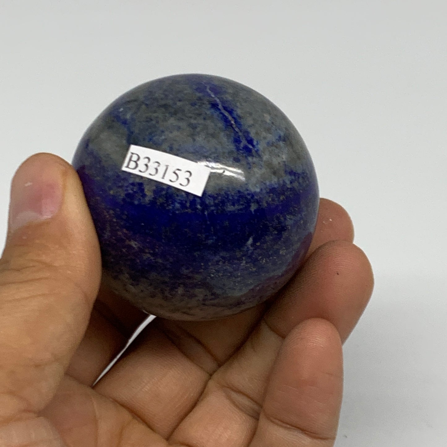 0.37 lbs, 1.9" (47mm), Lapis Lazuli Sphere Ball Gemstone @Afghanistan, B33153