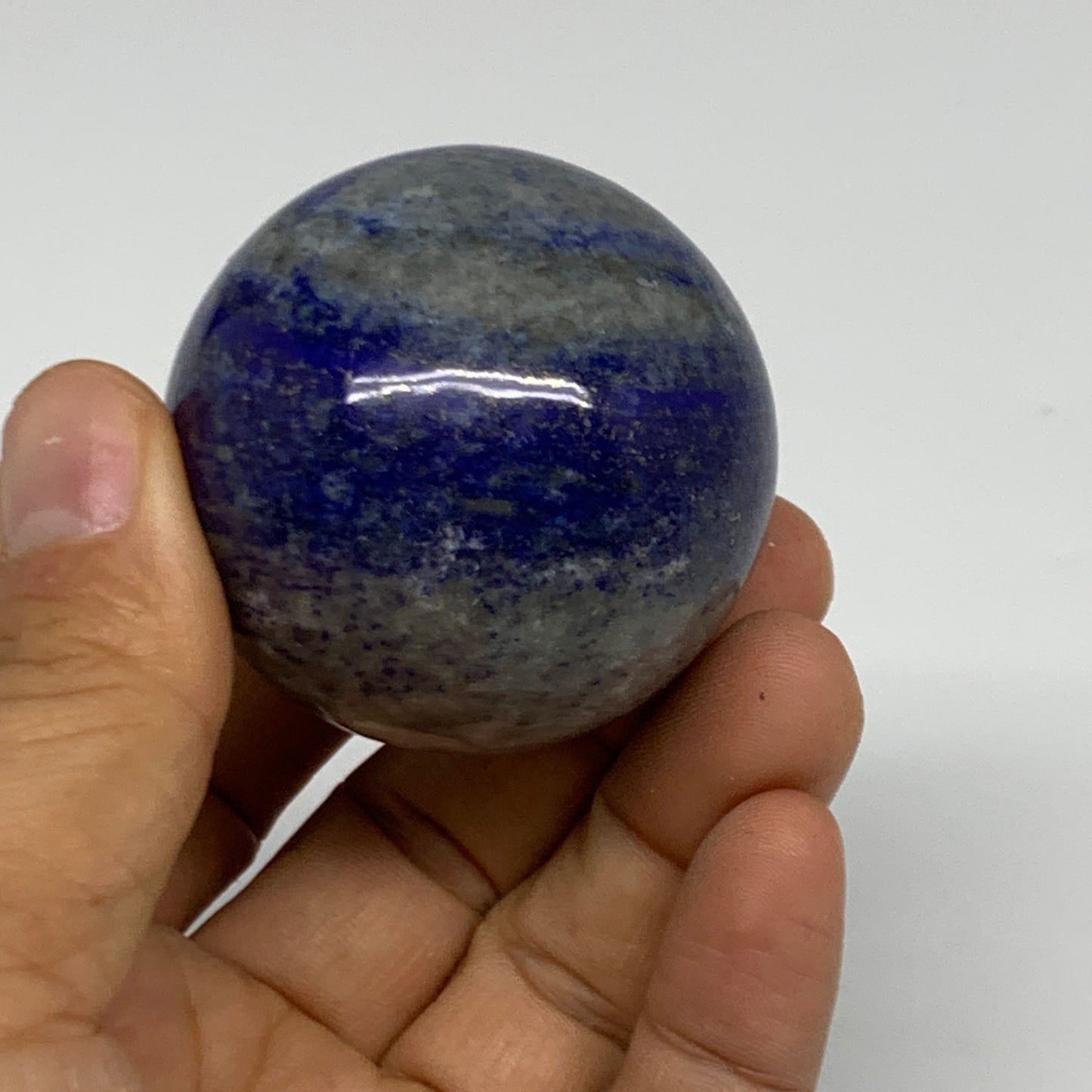 0.37 lbs, 1.9" (47mm), Lapis Lazuli Sphere Ball Gemstone @Afghanistan, B33153