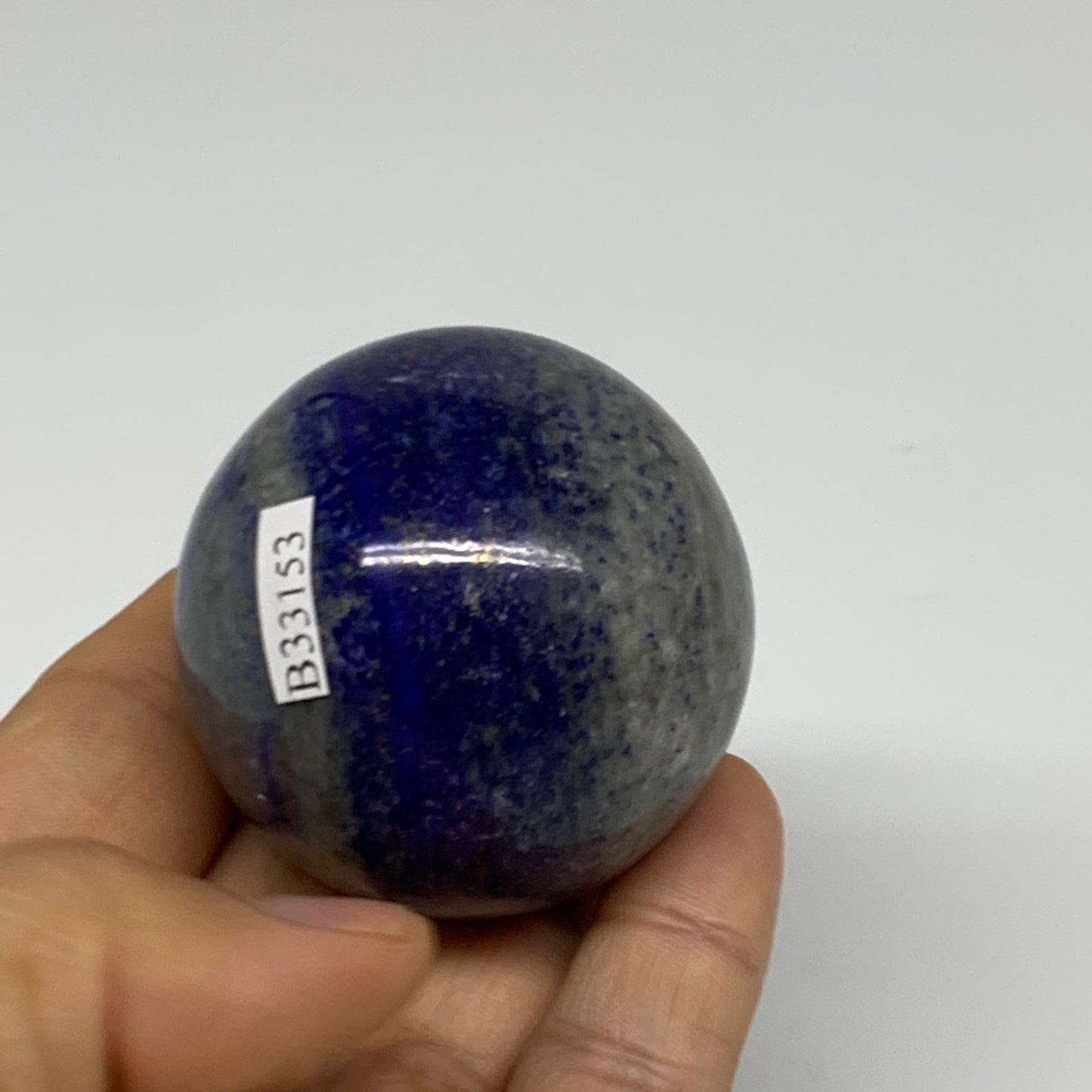 0.37 lbs, 1.9" (47mm), Lapis Lazuli Sphere Ball Gemstone @Afghanistan, B33153