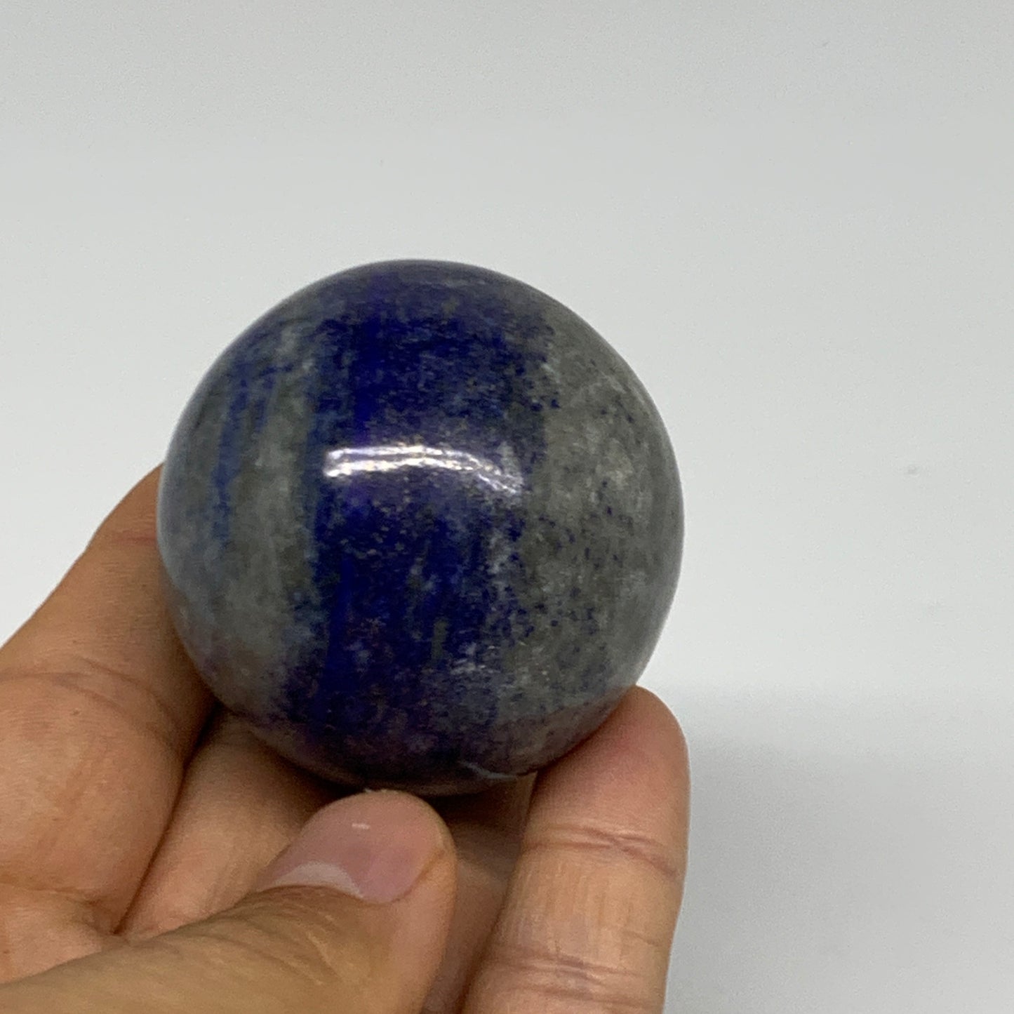 0.37 lbs, 1.9" (47mm), Lapis Lazuli Sphere Ball Gemstone @Afghanistan, B33153