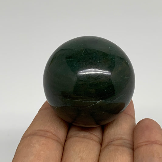 104.4g, 1.6"(41mm) Green Zade Stone Sphere Gemstone,Healing Crystal, B35261