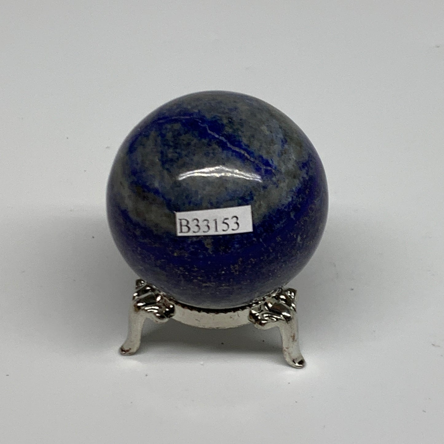 0.37 lbs, 1.9" (47mm), Lapis Lazuli Sphere Ball Gemstone @Afghanistan, B33153