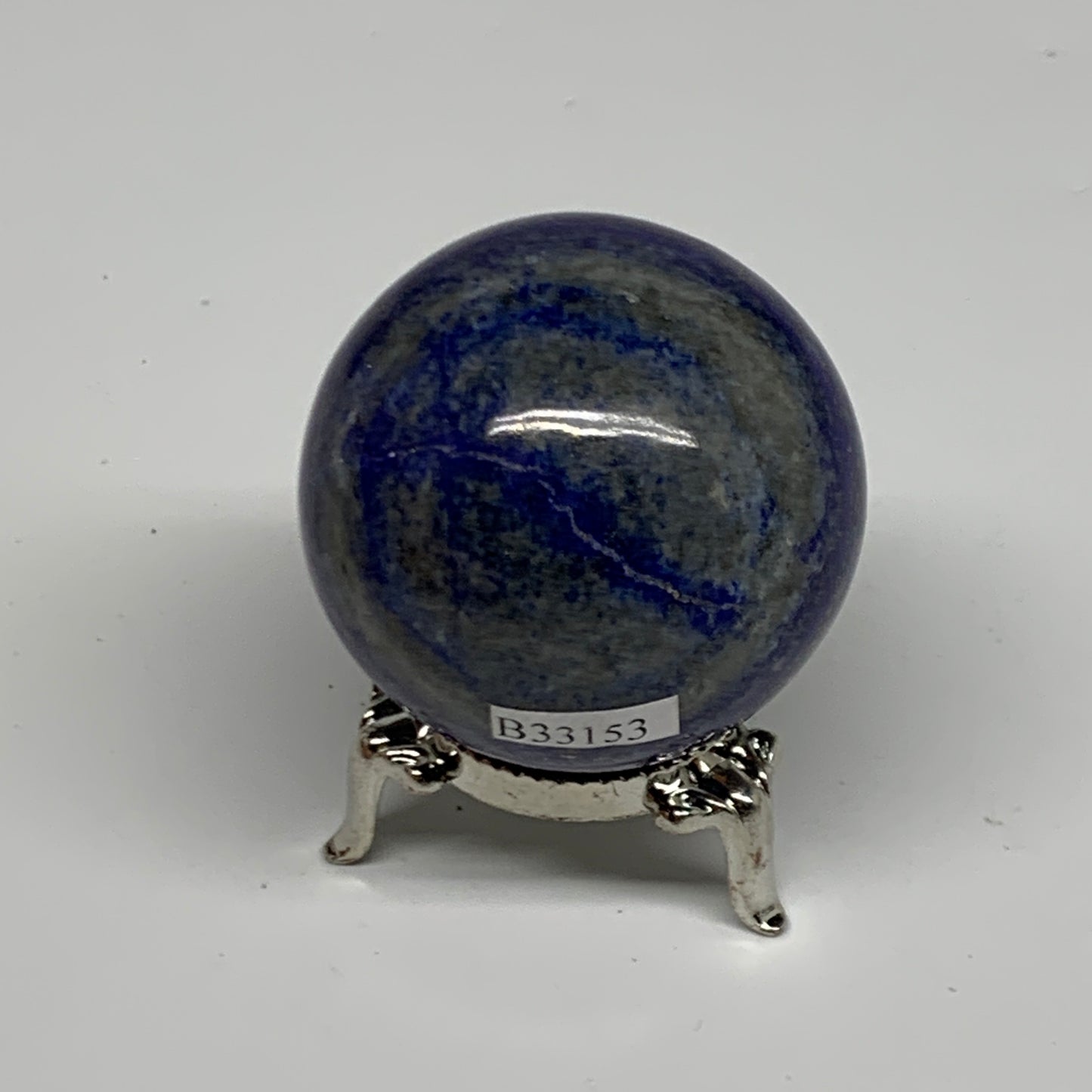 0.37 lbs, 1.9" (47mm), Lapis Lazuli Sphere Ball Gemstone @Afghanistan, B33153