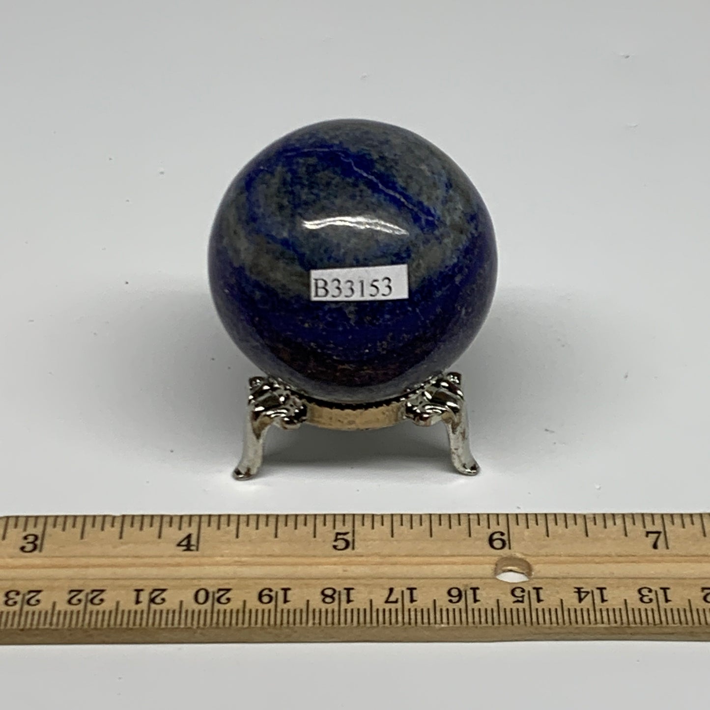 0.37 lbs, 1.9" (47mm), Lapis Lazuli Sphere Ball Gemstone @Afghanistan, B33153