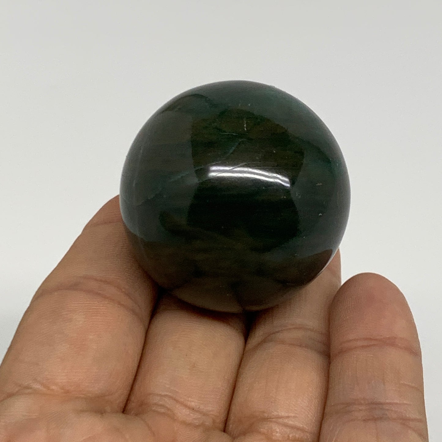 80.5g, 1.5"(38mm) Green Zade Stone Sphere Gemstone,Healing Crystal, B35262