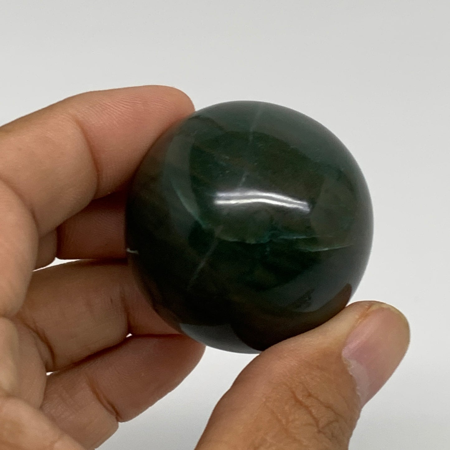 80.5g, 1.5"(38mm) Green Zade Stone Sphere Gemstone,Healing Crystal, B35262