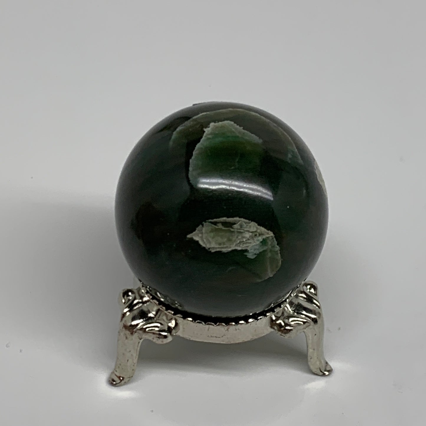 80.5g, 1.5"(38mm) Green Zade Stone Sphere Gemstone,Healing Crystal, B35262