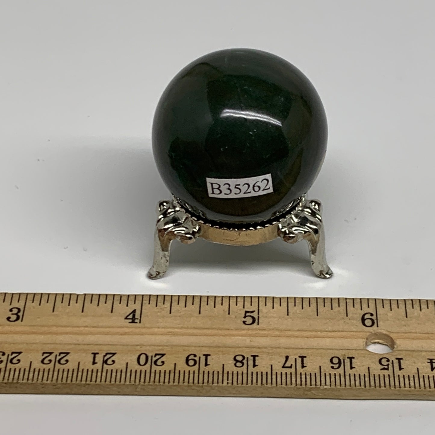 80.5g, 1.5"(38mm) Green Zade Stone Sphere Gemstone,Healing Crystal, B35262