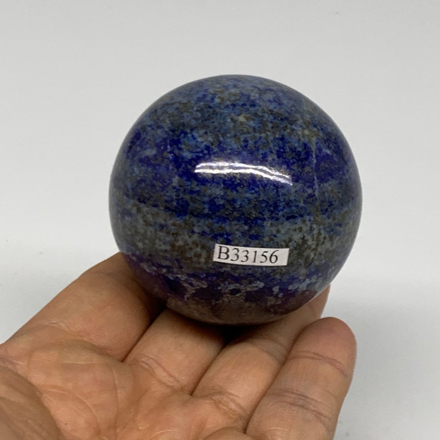 0.61 lbs, 2.2" (55mm), Lapis Lazuli Sphere Ball Gemstone @Afghanistan, B33156