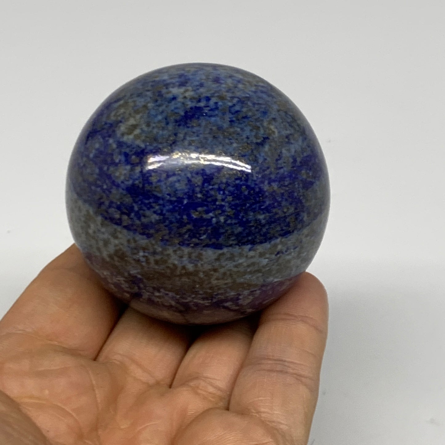 0.61 lbs, 2.2" (55mm), Lapis Lazuli Sphere Ball Gemstone @Afghanistan, B33156