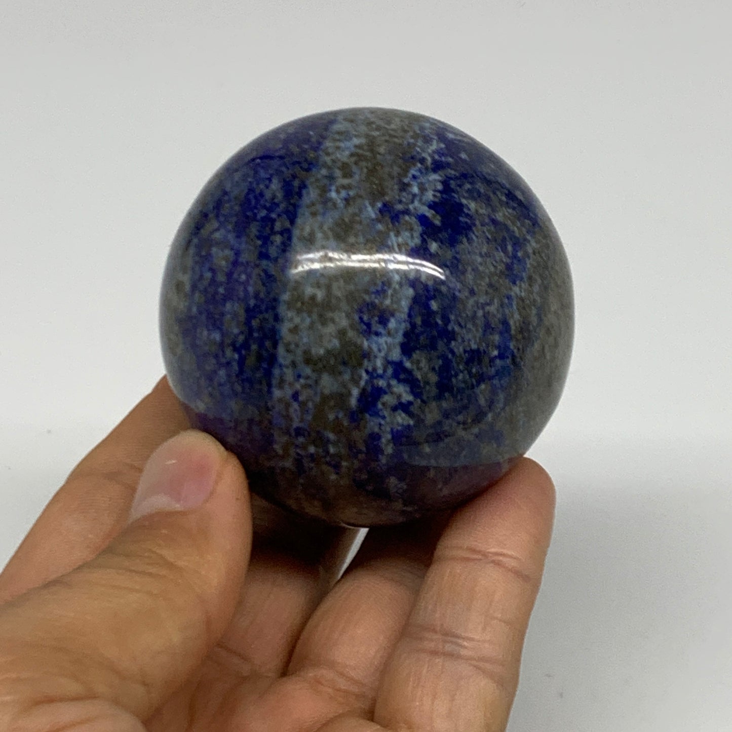 0.61 lbs, 2.2" (55mm), Lapis Lazuli Sphere Ball Gemstone @Afghanistan, B33156