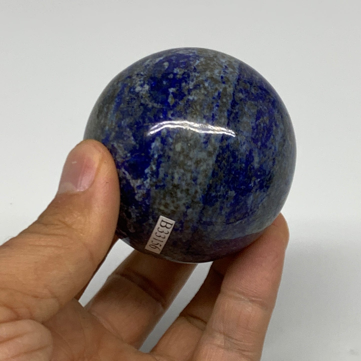 0.61 lbs, 2.2" (55mm), Lapis Lazuli Sphere Ball Gemstone @Afghanistan, B33156