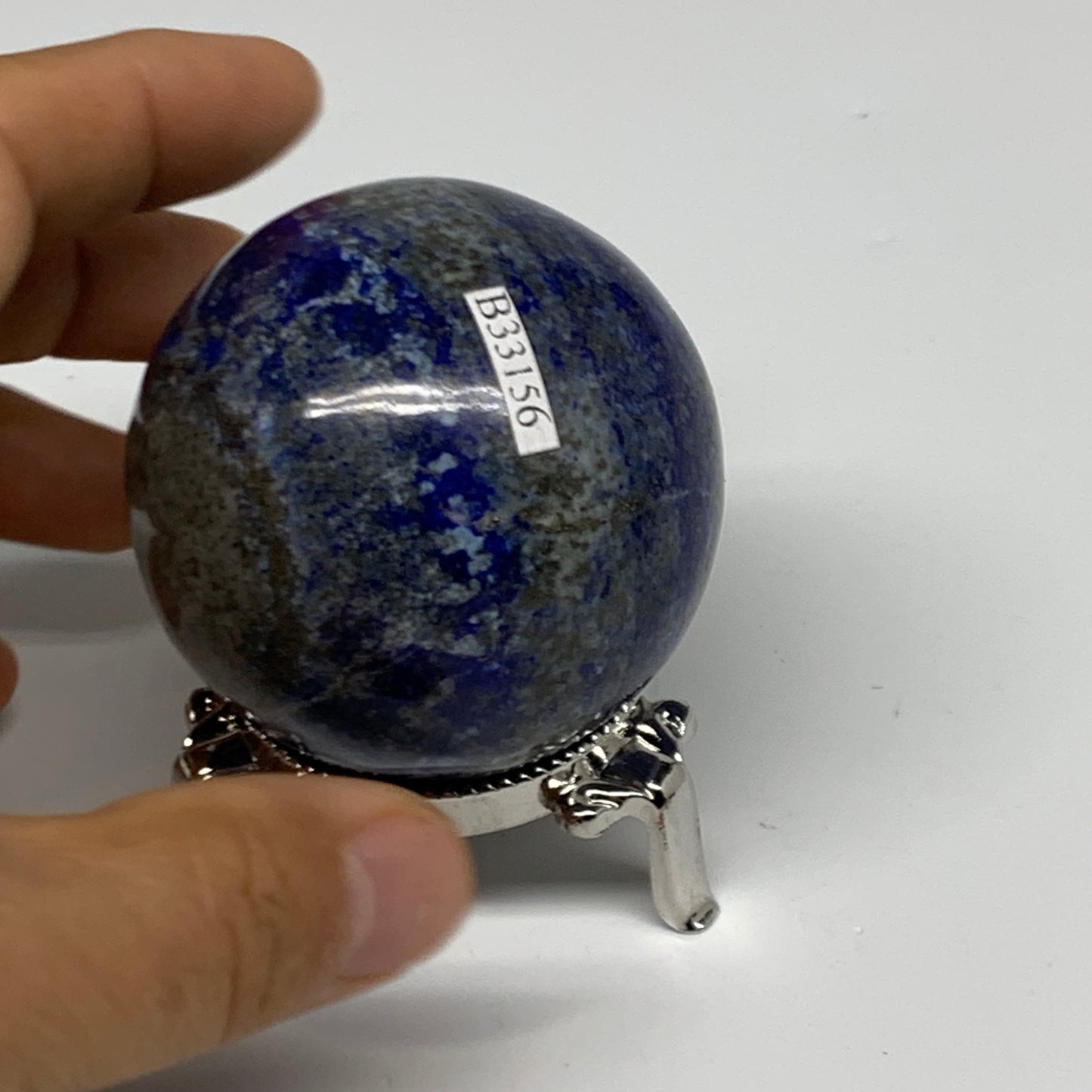 0.61 lbs, 2.2" (55mm), Lapis Lazuli Sphere Ball Gemstone @Afghanistan, B33156