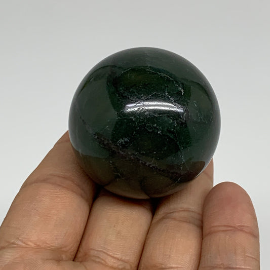 95.7g, 1.6"(40mm) Green Zade Stone Sphere Gemstone,Healing Crystal, B35265