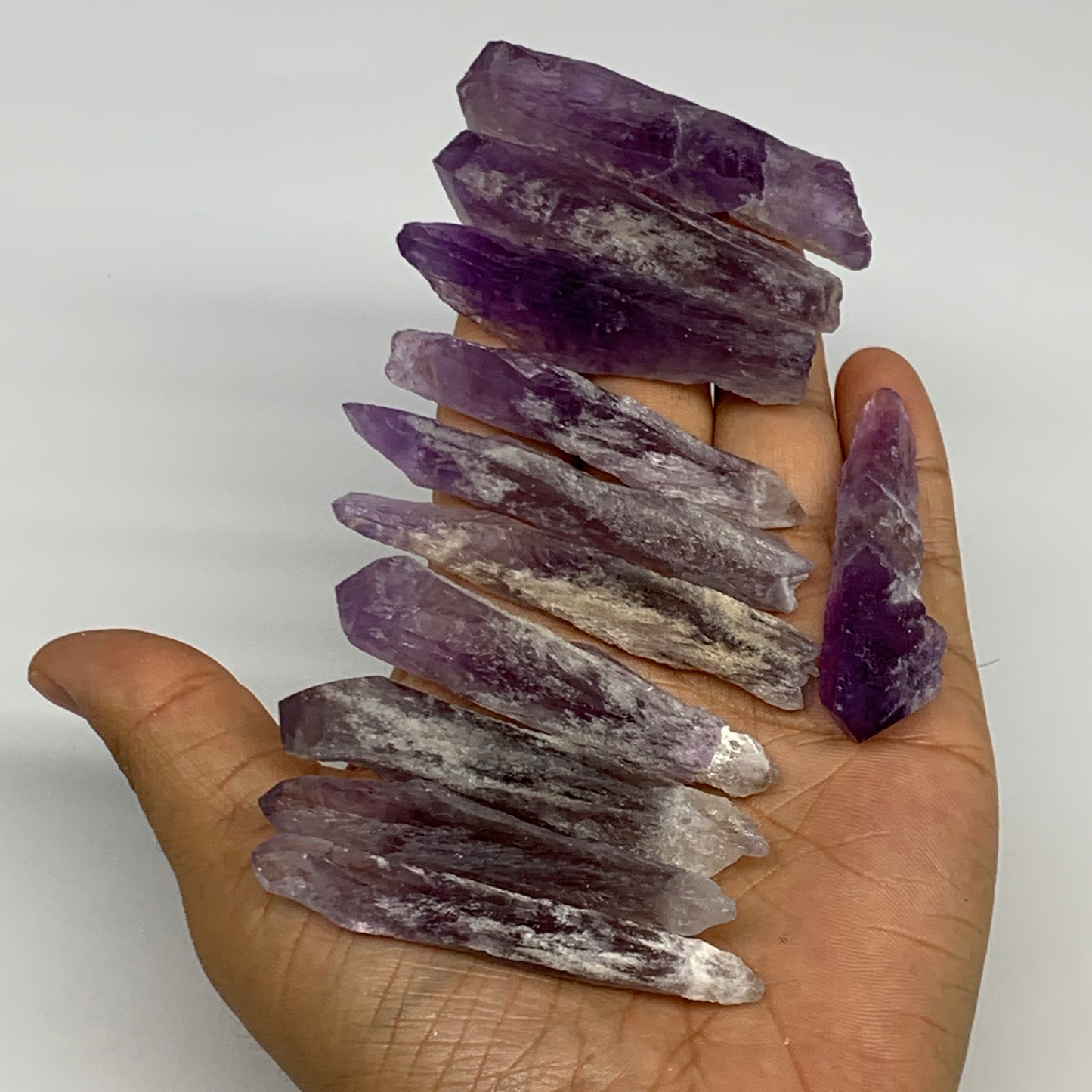 131.8g, 2.3" - 2.8", 11pcs, Amethyst Point Polished Rough lower part @Brazil, B2