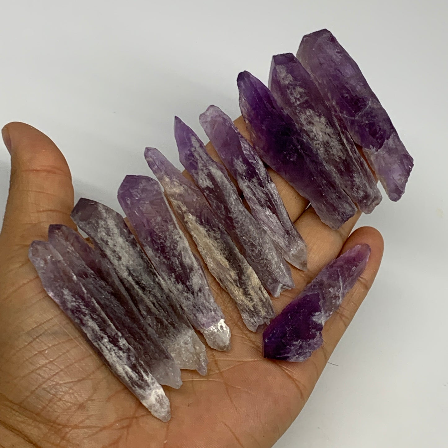 131.8g, 2.3" - 2.8", 11pcs, Amethyst Point Polished Rough lower part @Brazil, B2