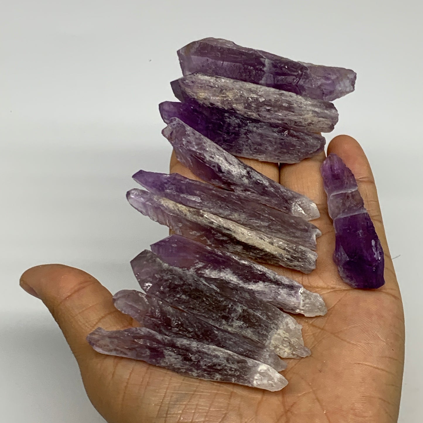 131.8g, 2.3" - 2.8", 11pcs, Amethyst Point Polished Rough lower part @Brazil, B2