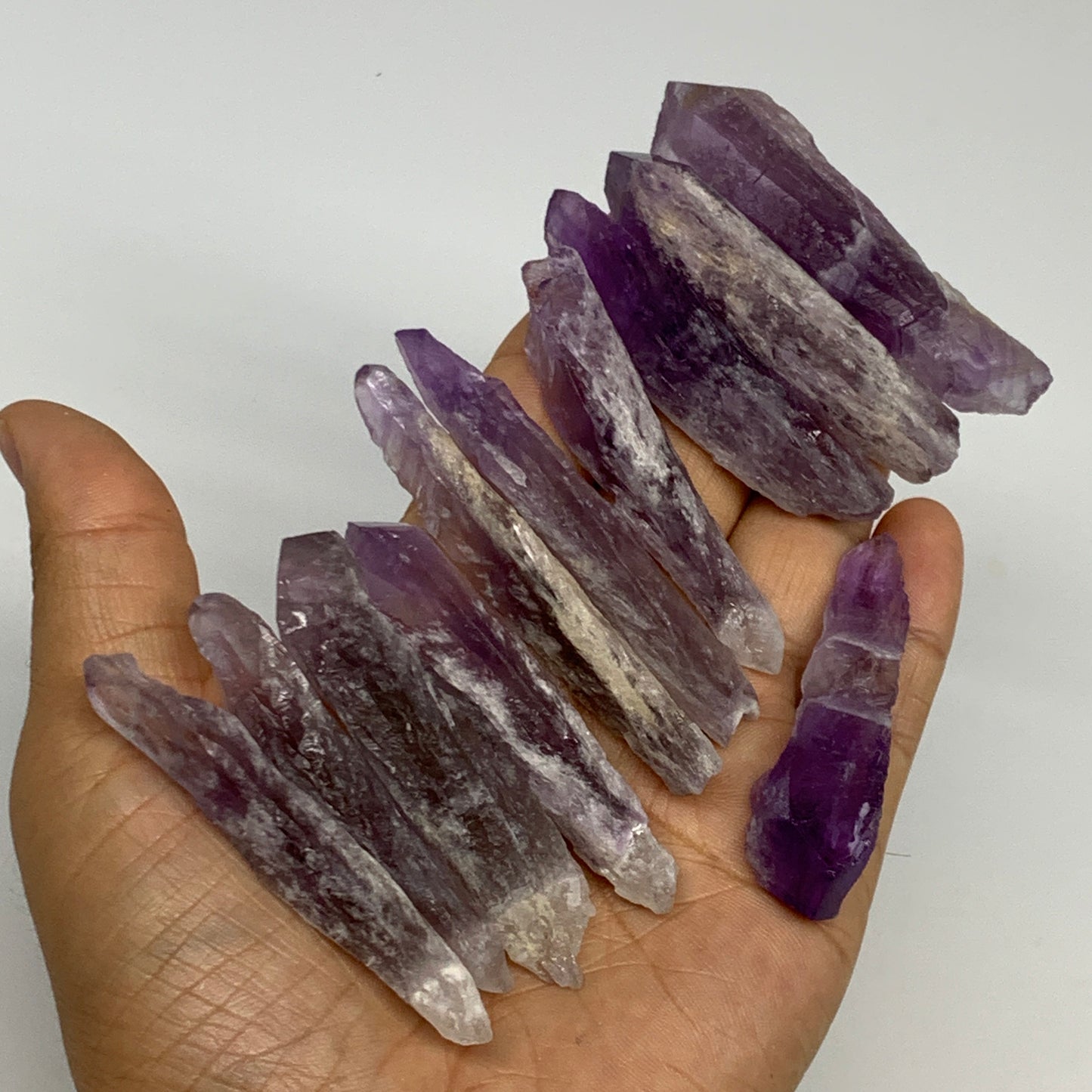 131.8g, 2.3" - 2.8", 11pcs, Amethyst Point Polished Rough lower part @Brazil, B2