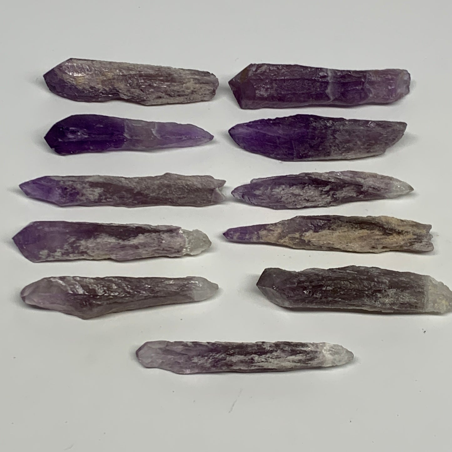 131.8g, 2.3" - 2.8", 11pcs, Amethyst Point Polished Rough lower part @Brazil, B2