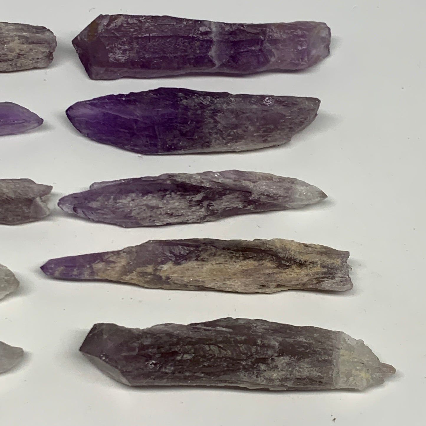 131.8g, 2.3" - 2.8", 11pcs, Amethyst Point Polished Rough lower part @Brazil, B2