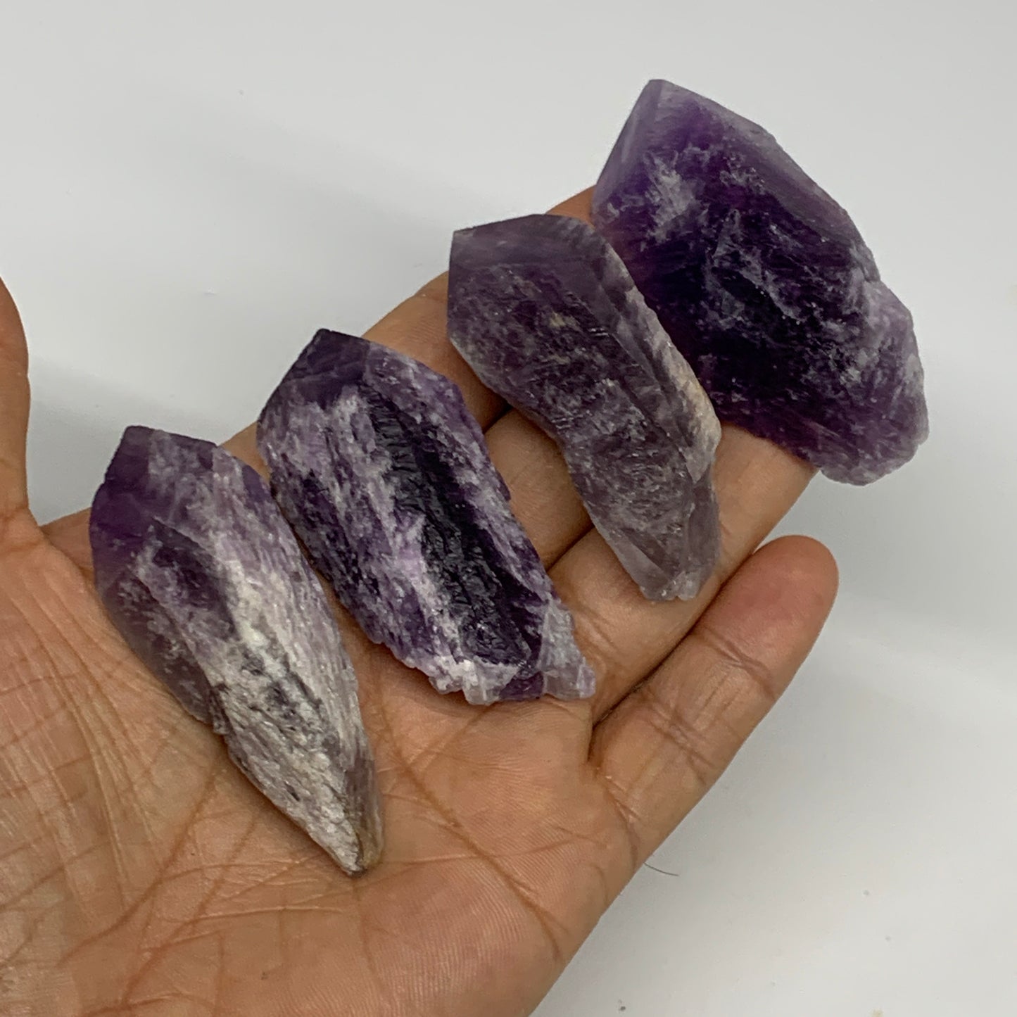 133.5g, 2.2" - 2.5", 4pcs, Amethyst Point Polished Rough lower part @Brazil, B28