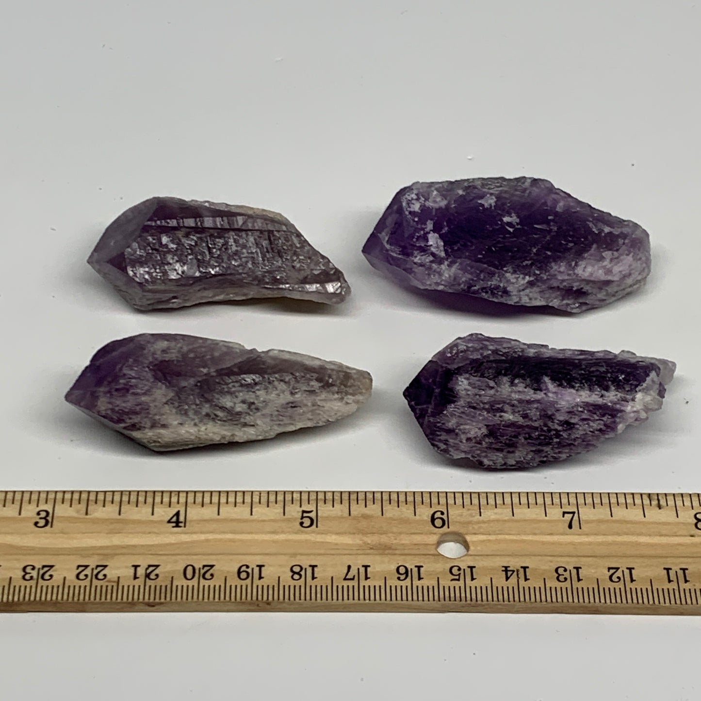 133.5g, 2.2" - 2.5", 4pcs, Amethyst Point Polished Rough lower part @Brazil, B28