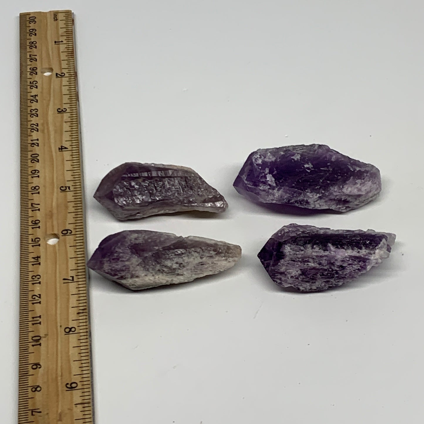 133.5g, 2.2" - 2.5", 4pcs, Amethyst Point Polished Rough lower part @Brazil, B28