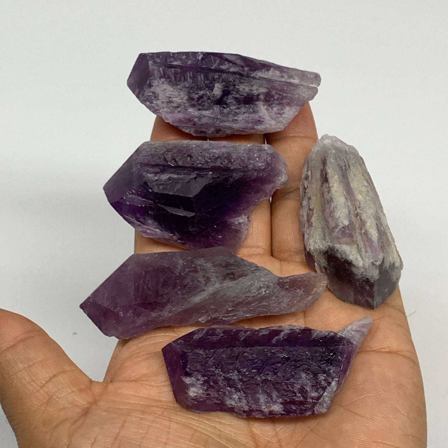 143.7g, 1.9" - 2.6", 5pcs, Amethyst Point Polished Rough lower part @Brazil, B28